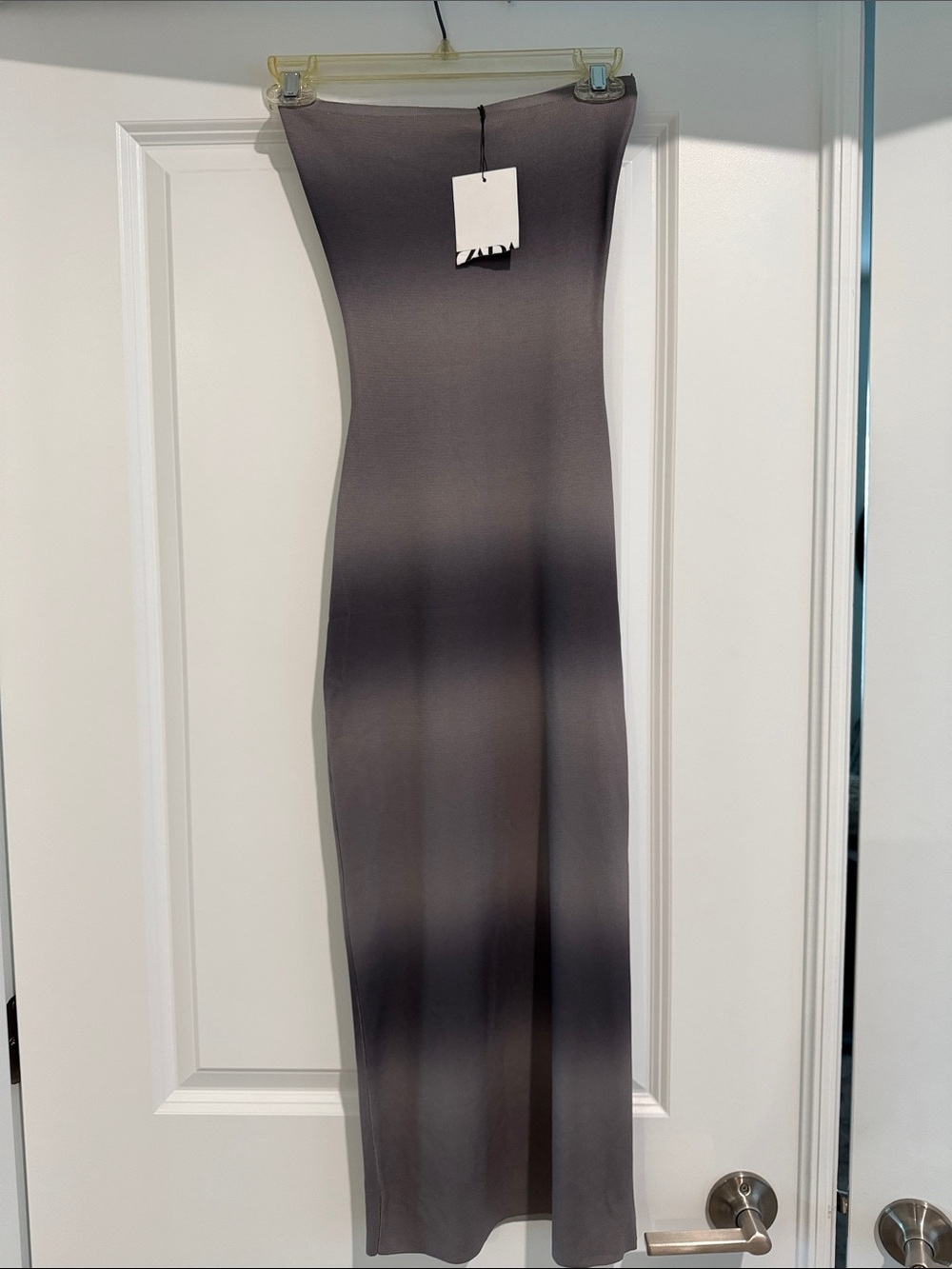 Zara Strapless Gradient Gray Tones Tube Top Dress